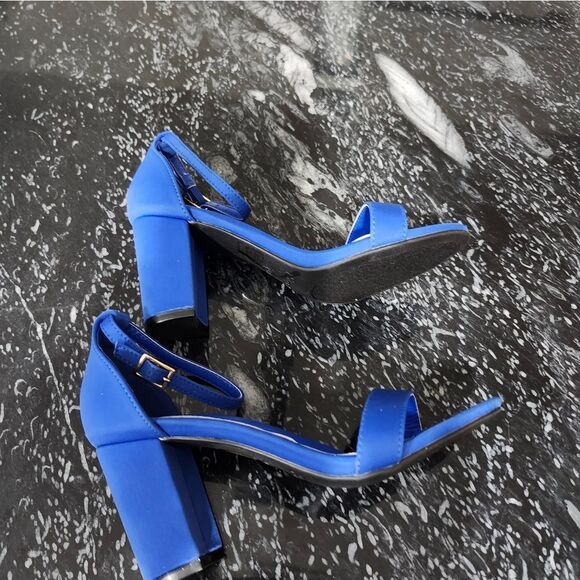 BRAND NEW SHOE LAND MADELINE-WOMENS OPEN TOE ANKLE STRAP CHUNKY BLOCK LOW HEEL - Picture 9 of 16